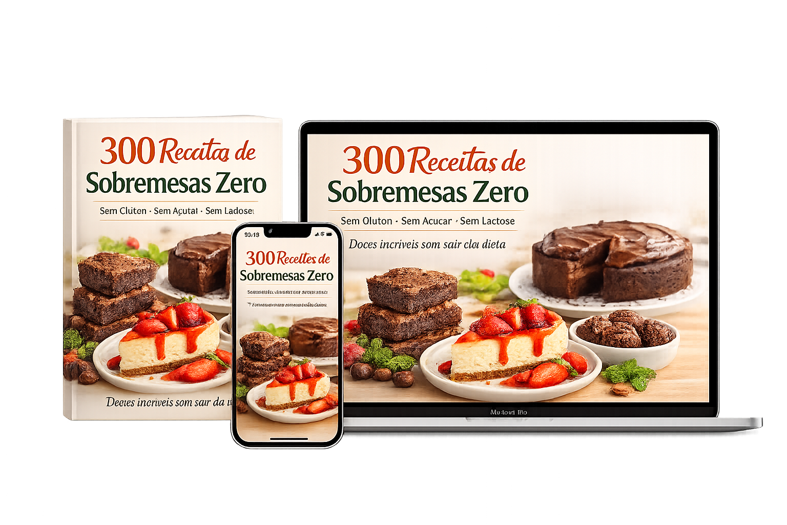 300 Receitas de Sobremesas Zero